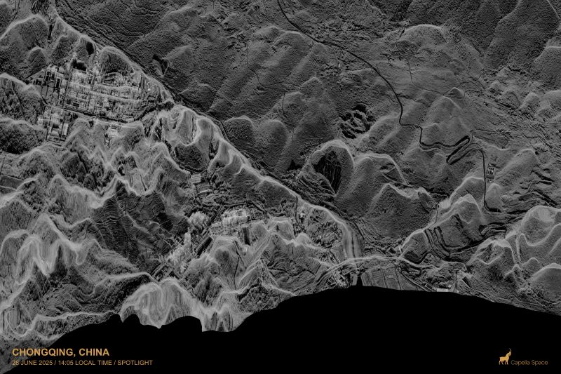 Capella SAR image of Chongqing China
